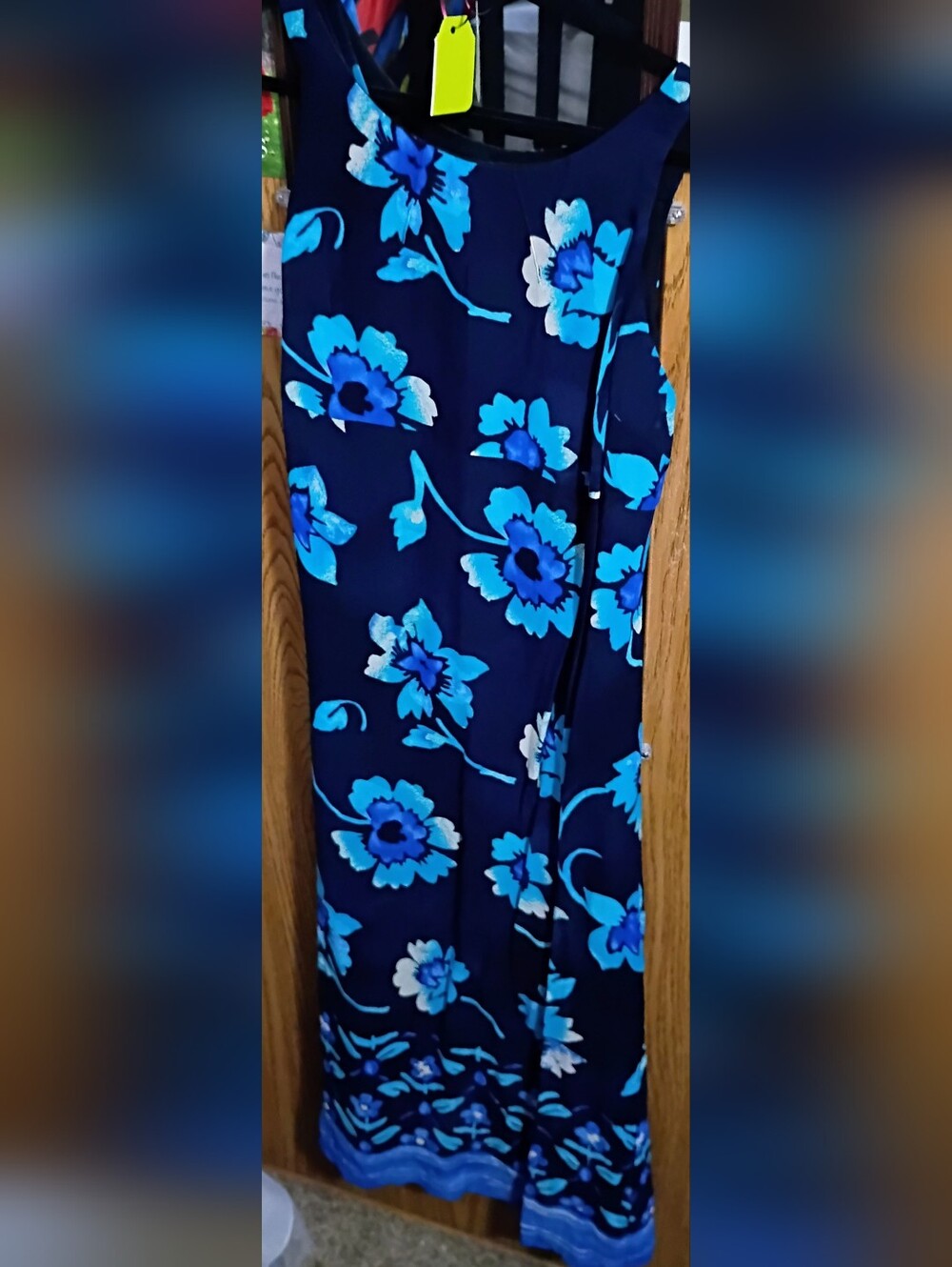 CDC Navy and Bright Blue Labelled Dress- VTG